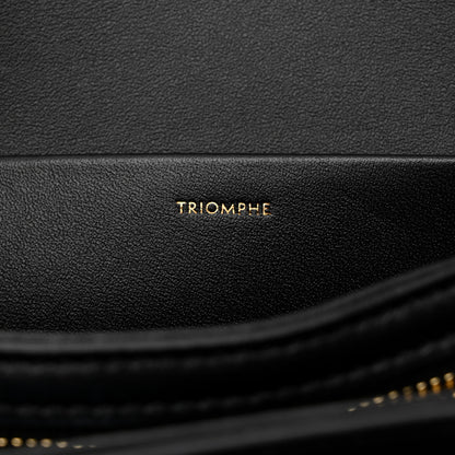 Celine Shiny Calfskin Medium Triomphe Black 7 of 11
