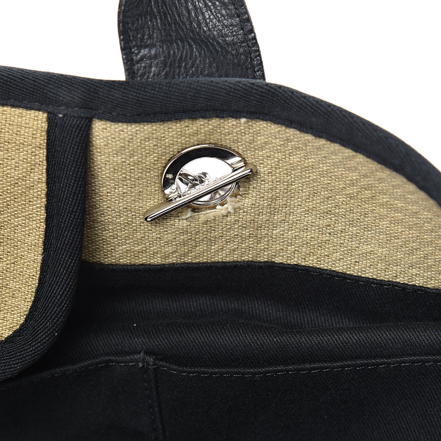 Woven Straw Raffia Extra Large Deauville Tote Beige Black