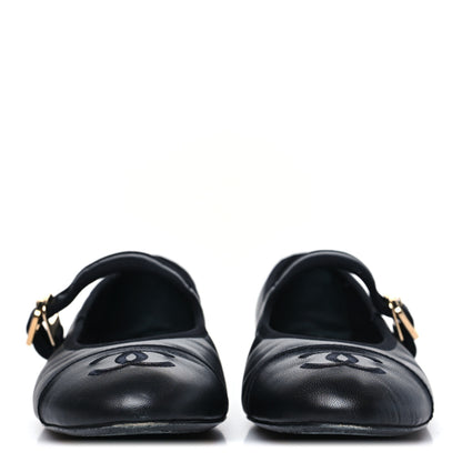 Chanel Lambskin Mary Jane Flats 39 Black 3 of 10