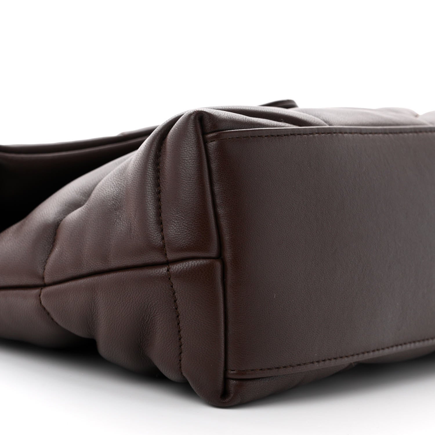 Saint Laurent Lambskin Quilted Small Loulou Puffer Monogram Chain Satchel Dark Ganache 9 of 12
