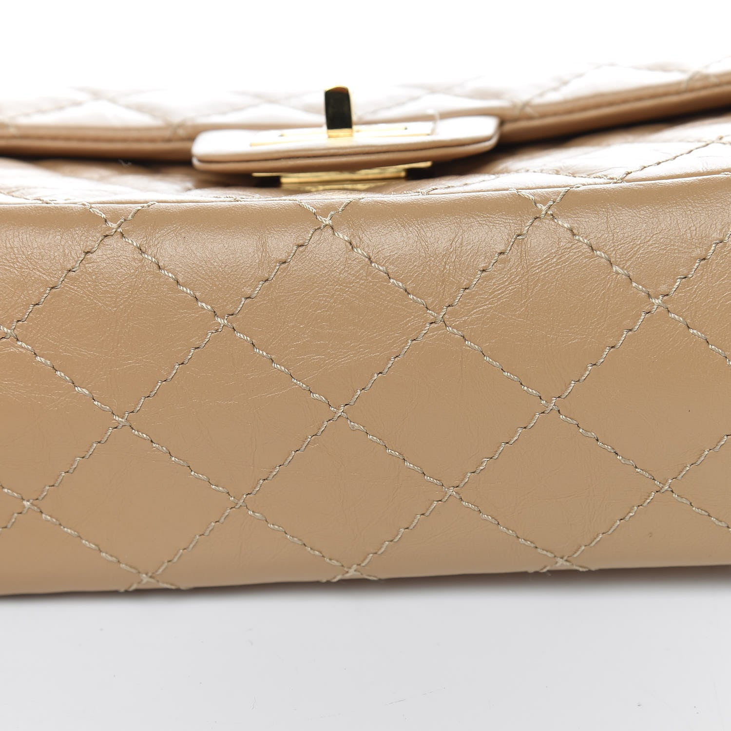 Chanel Aged Calfskin Quilted 2.55 Reissue Mini Flap Beige 10 of 10