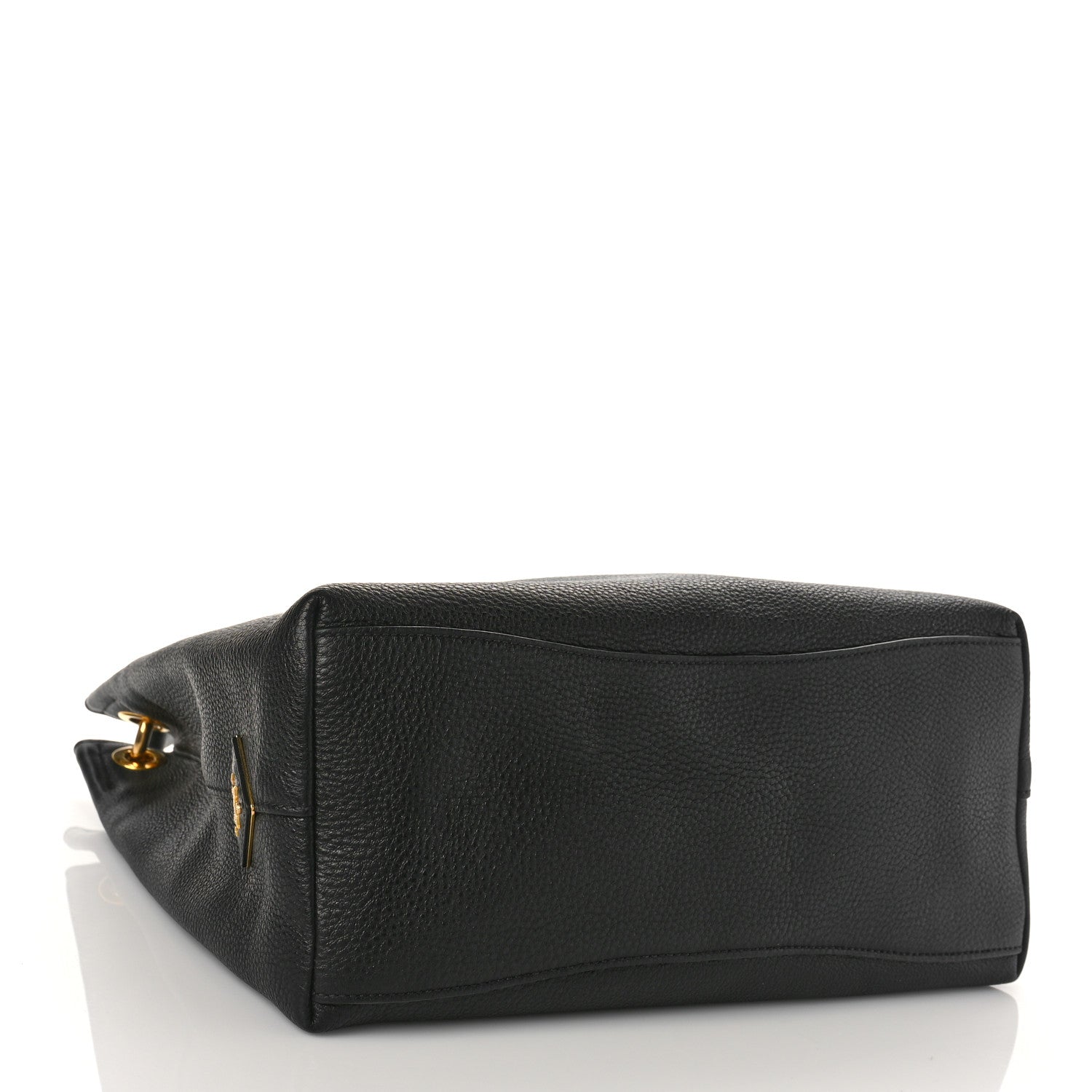 Prada Vitello Phenix Embossed Logo Hobo Black 4 of 9
