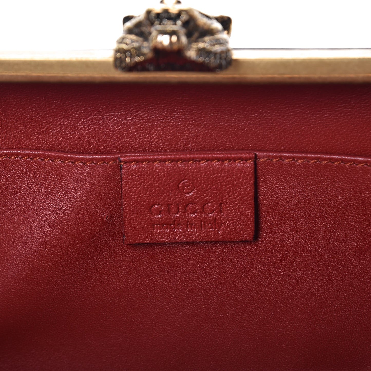 Linen Herbarium Print Broadway Box Clutch Cherry