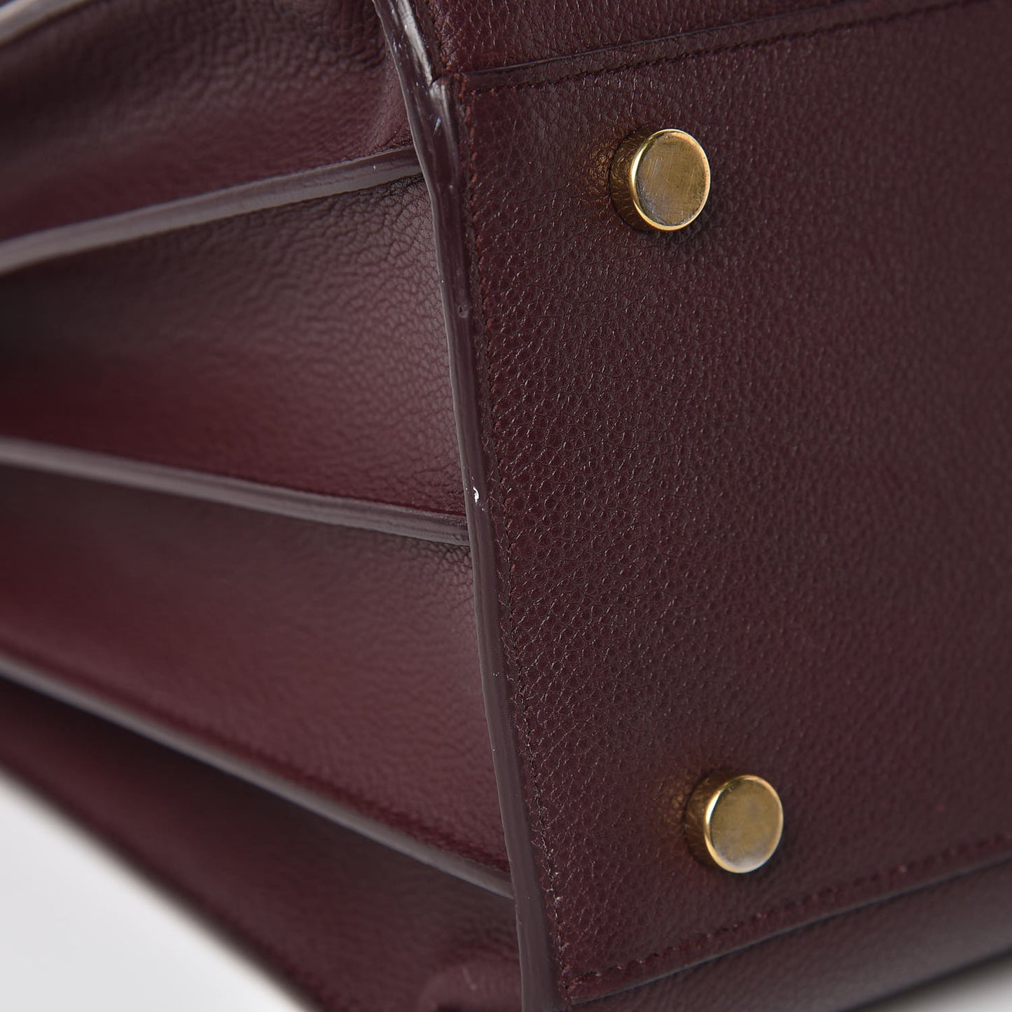 Grained Calfskin Small Classic Sac De Jour Bordeaux