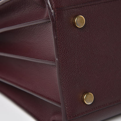 Saint Laurent Grained Calfskin Small Classic Sac De Jour Bordeaux 15 of 20
