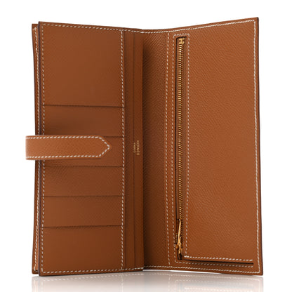 Hermes Epsom Bearn Gusset Wallet Gold 4 of 6