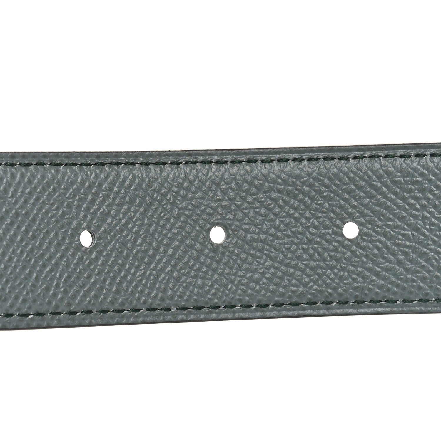 Hermes Epsom PVD Plated 32mm H Belt 80 Vert De Gris Vert Amande 4 of 5