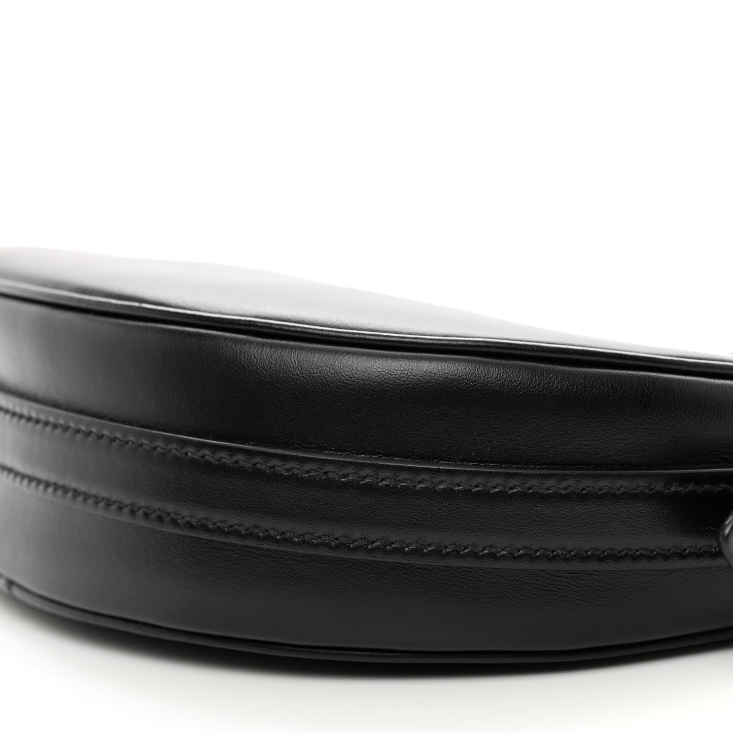 Soft Calfskin Arque Shoulder Bag Black