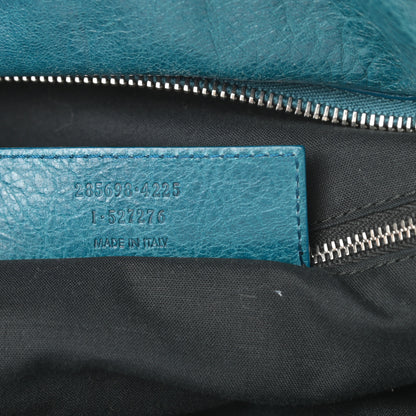 Balenciaga Agneau Classic Silver Hardware S Squash Boston Bleu Mineral 7 of 19