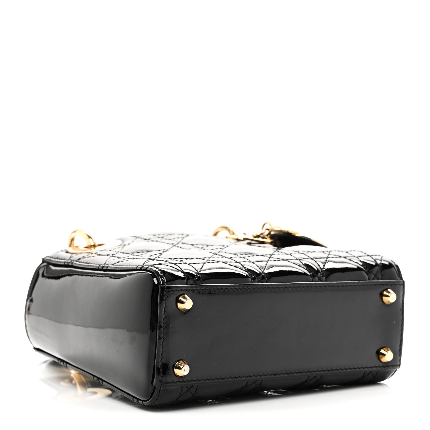 Christian Dior Patent Cannage Mini Lady Dior Black 4 of 12