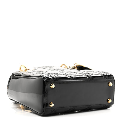 Christian Dior Patent Cannage Mini Lady Dior Black 4 of 12