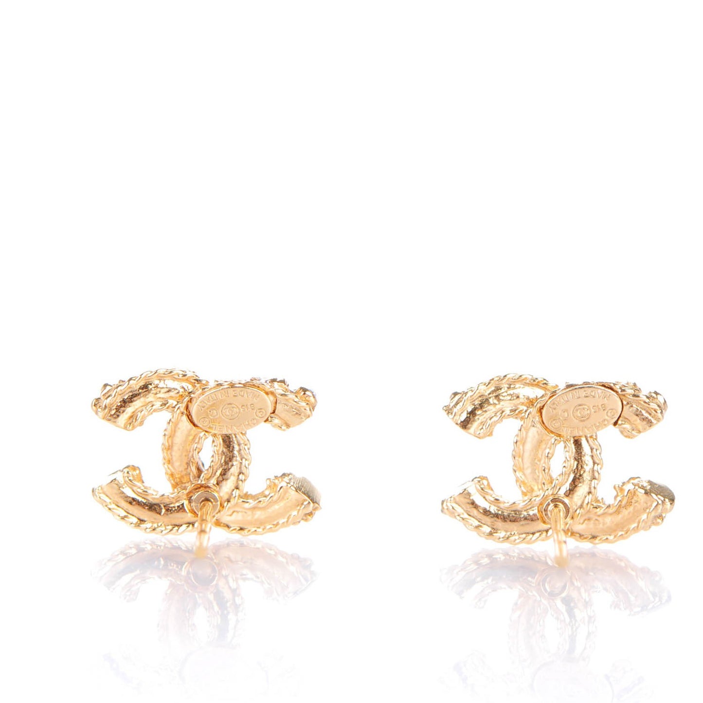 Crystal CC Earrings Gold
