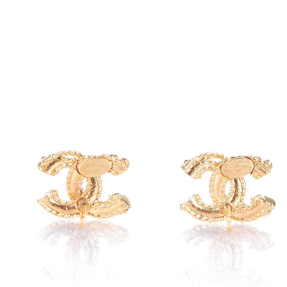 Chanel Crystal CC Earrings Gold 3 of 4