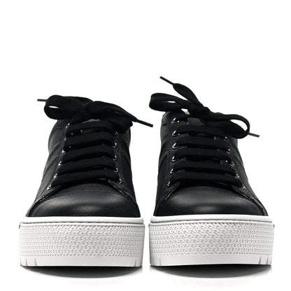 Hermes Epsom Womens Voltage Sneakers 37.5 Black White 2 of 10