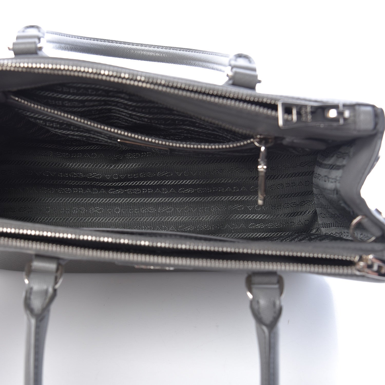 Prada Saffiano Small Galleria Double Zip Tote Marmo 5 of 18
