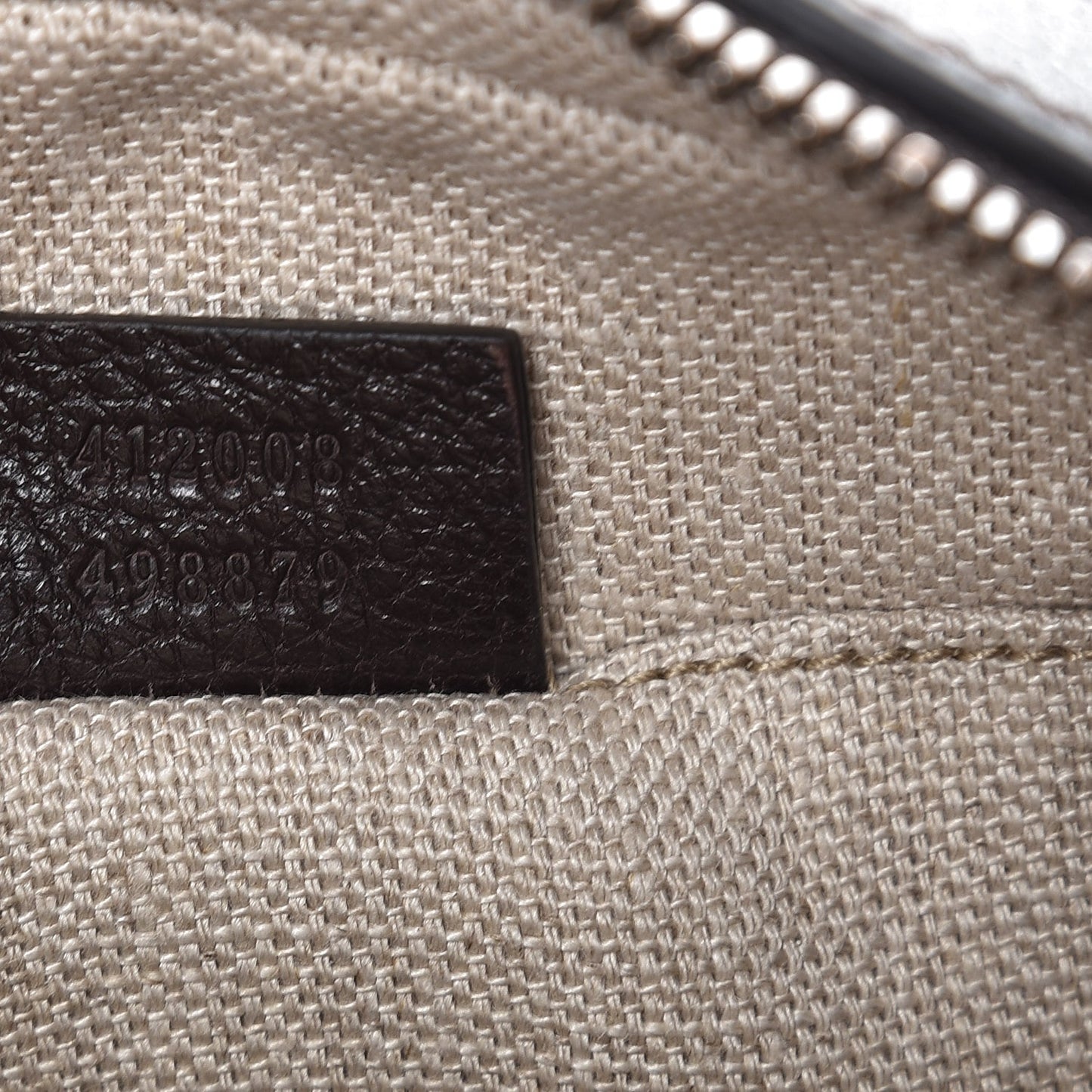 Textured Calfskin Web Small Webby Bee Shoulder Bag Brown Coffee
