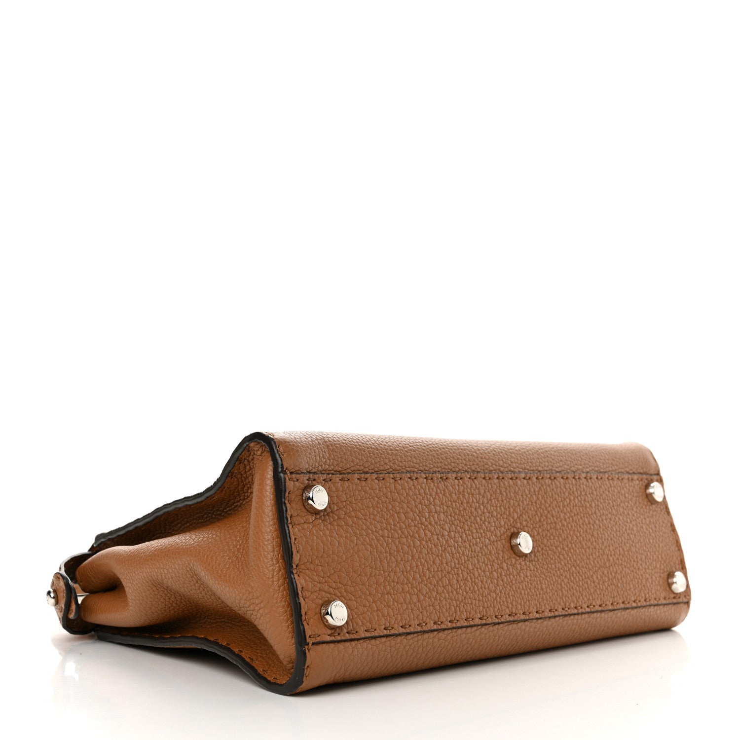 Fendi Cuoio Romano Selleria Bi-Color Medium Peekaboo Iconic Satchel Mou Deserto 4 of 11