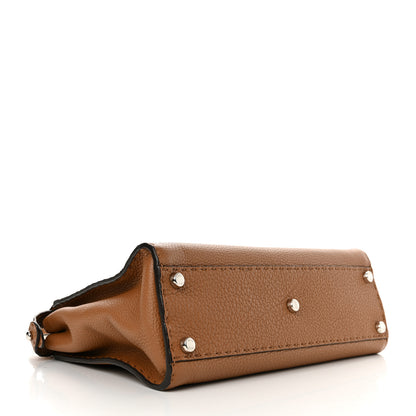 Fendi Cuoio Romano Selleria Bi-Color Medium Peekaboo Iconic Satchel Mou Deserto 4 of 11