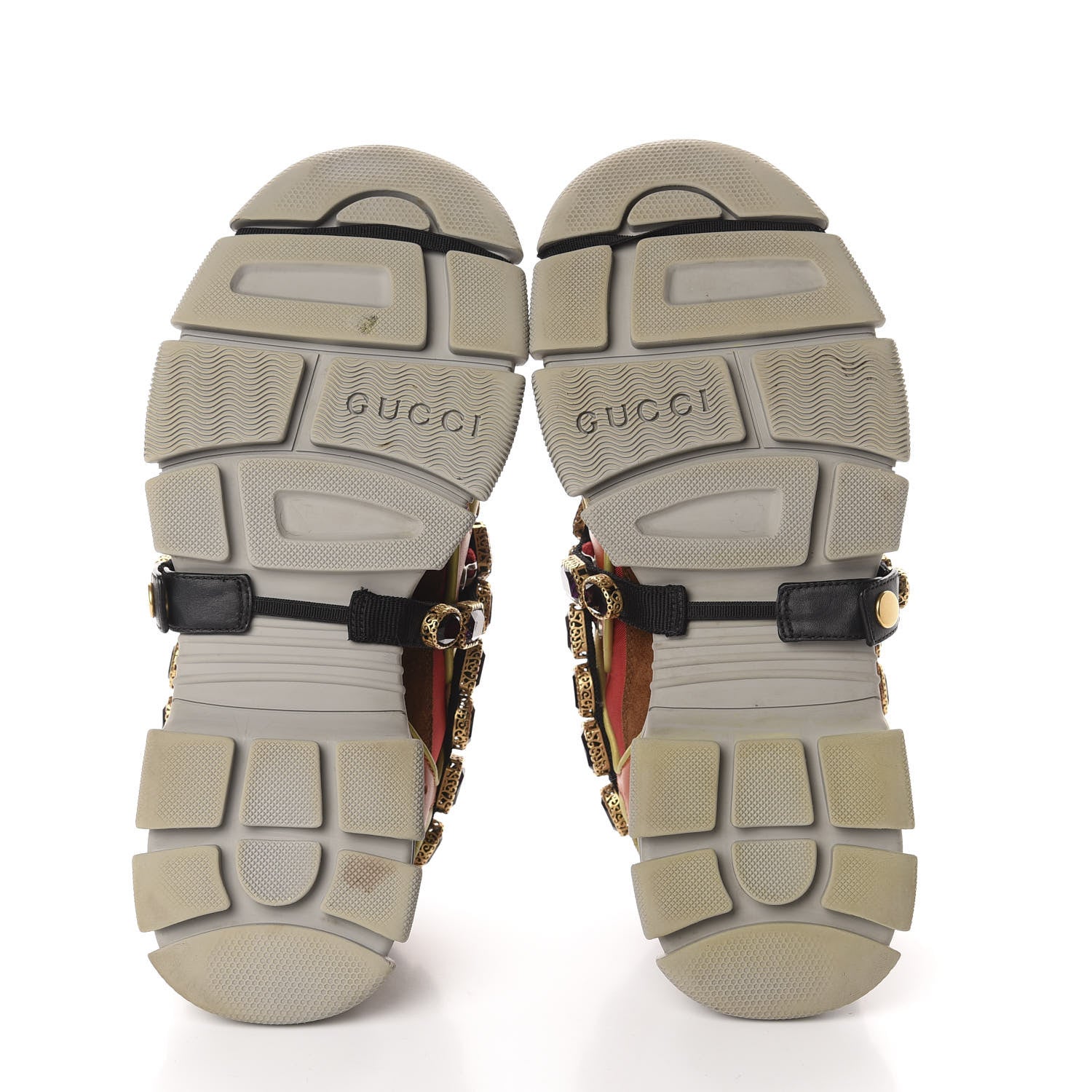 Gucci X SEGA Technical Canvas Calfskin Removable Crystals Mens Flashtrek Sneakers 7 Multicolor 6 of 13