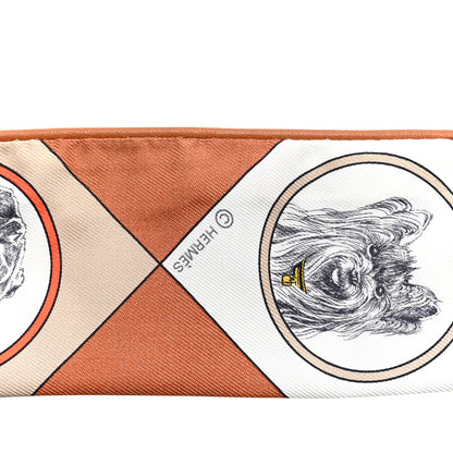 Hermes Silk Colliers et Chiens Twilly Black Caramel White 3 of 5
