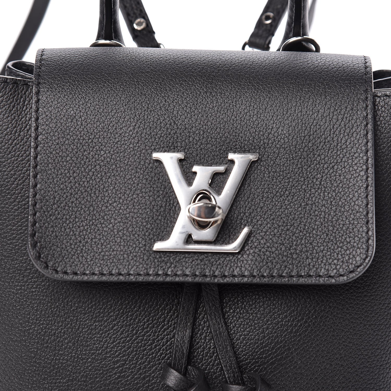 Louis Vuitton Calfskin Lockme Mini Backpack Black 9 of 9