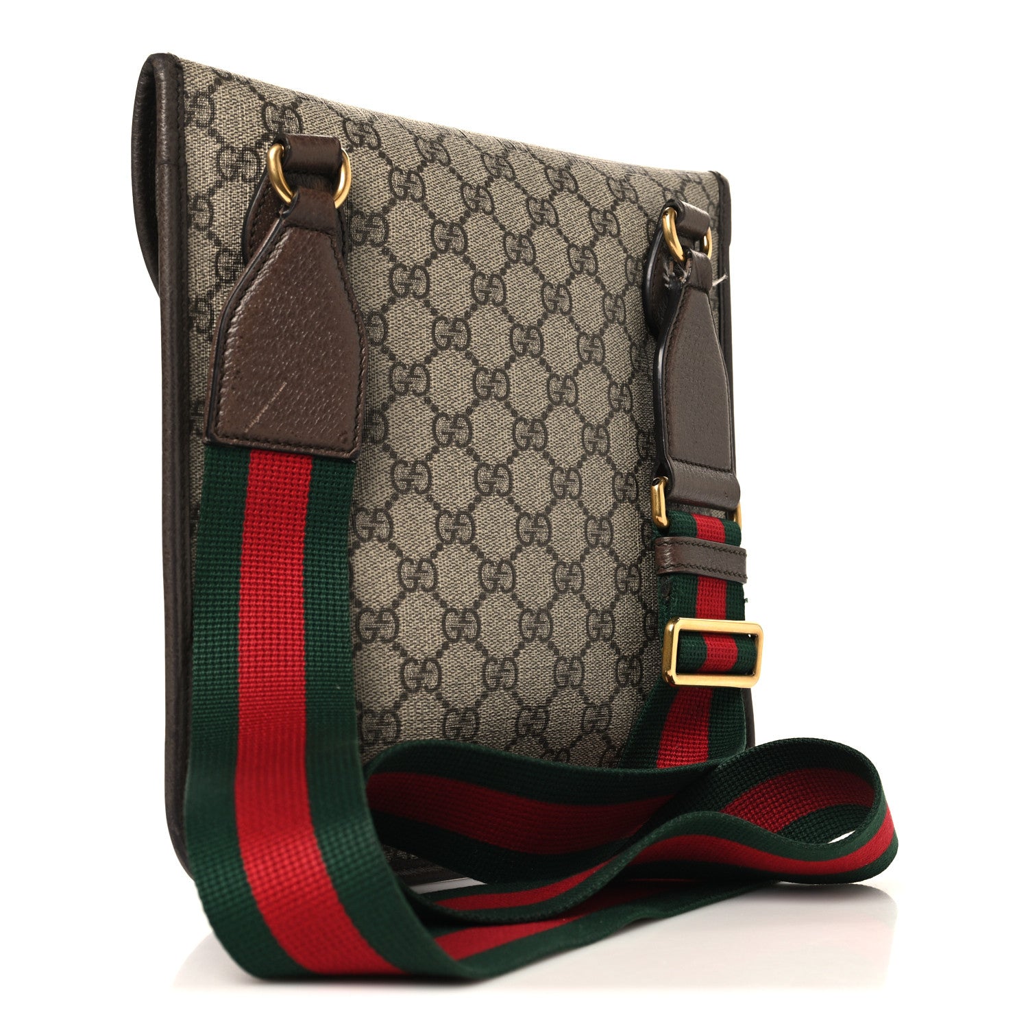 Gucci GG Supreme Monogram Web Medium Neo Vintage Flap Messenger Bag Beige New Acero 3 of 13