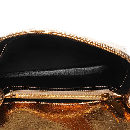 Saint Laurent Metallic Cracked Matelasse Monogram Medium College Bag Bronze 5 of 6