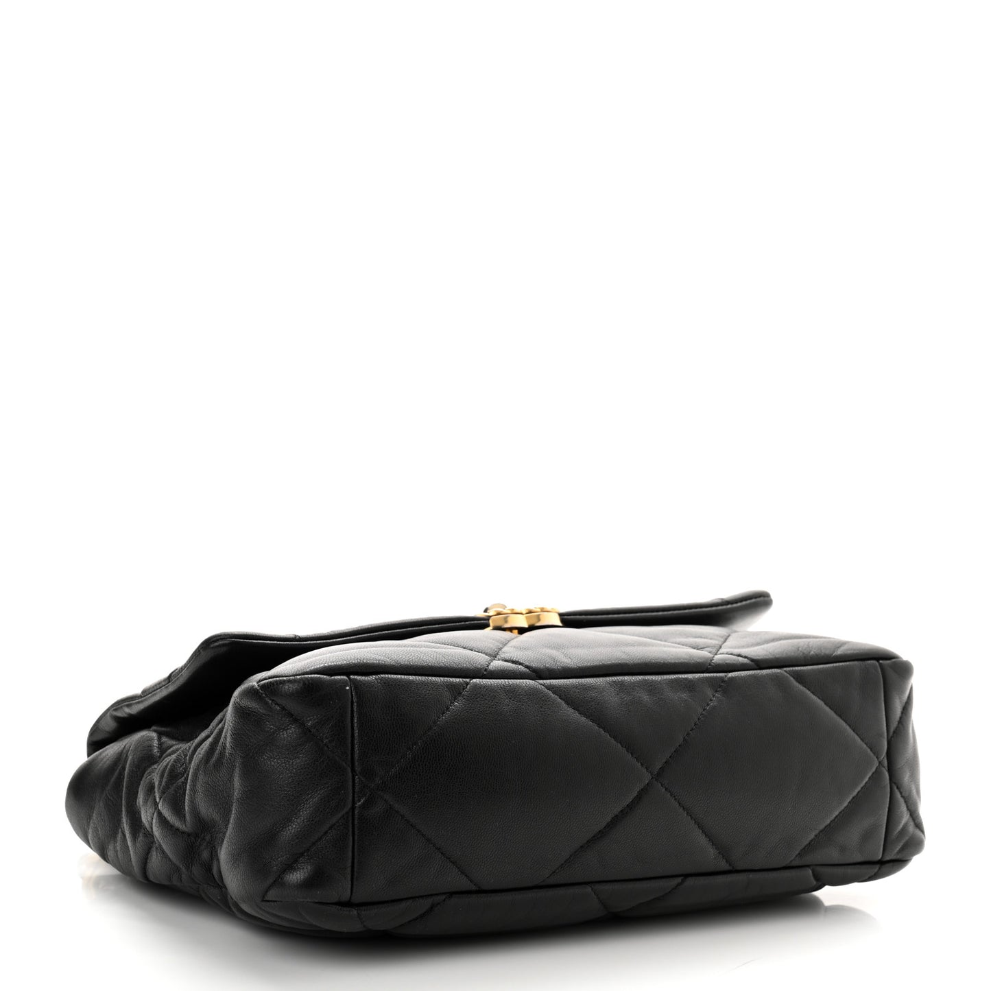 Goatskin Quilted Large Chanel 19 Flap Black