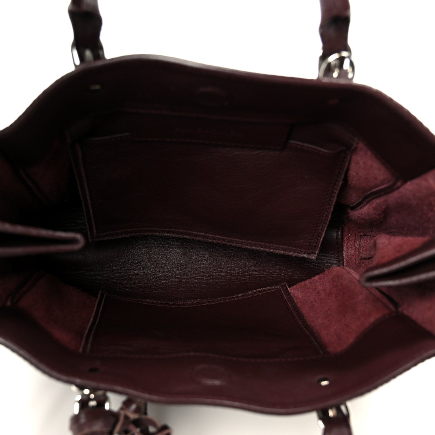 Balenciaga Calfskin Papier Mini A4 Zip Around Tote Rouge Aubergine 5 of 10