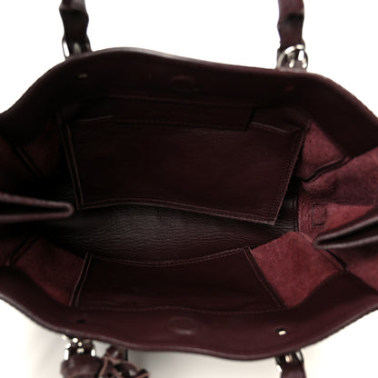 Balenciaga Calfskin Papier Mini A4 Zip Around Tote Rouge Aubergine 5 of 10