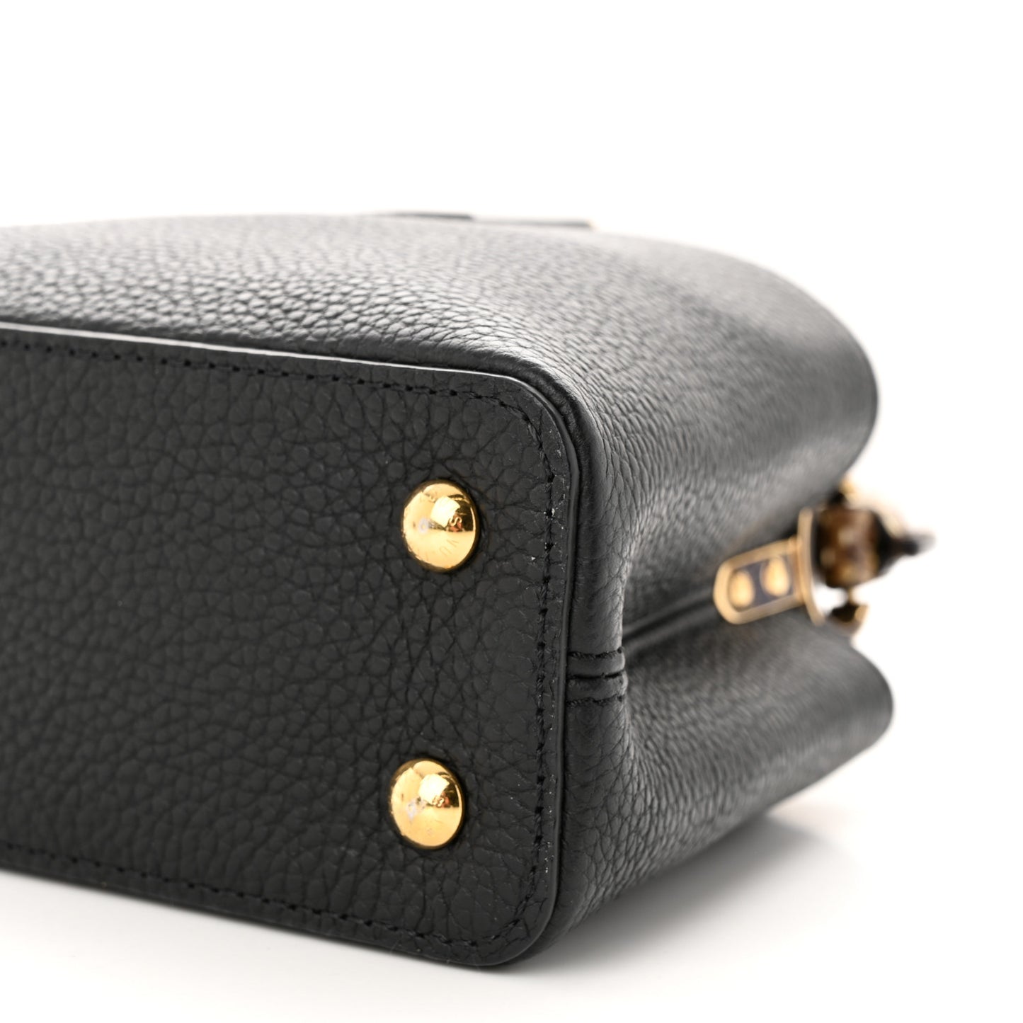 Taurillon Snakeskin Mini Capucines Black