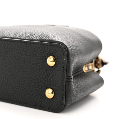 Louis Vuitton Taurillon Snakeskin Mini Capucines Black 9 of 12