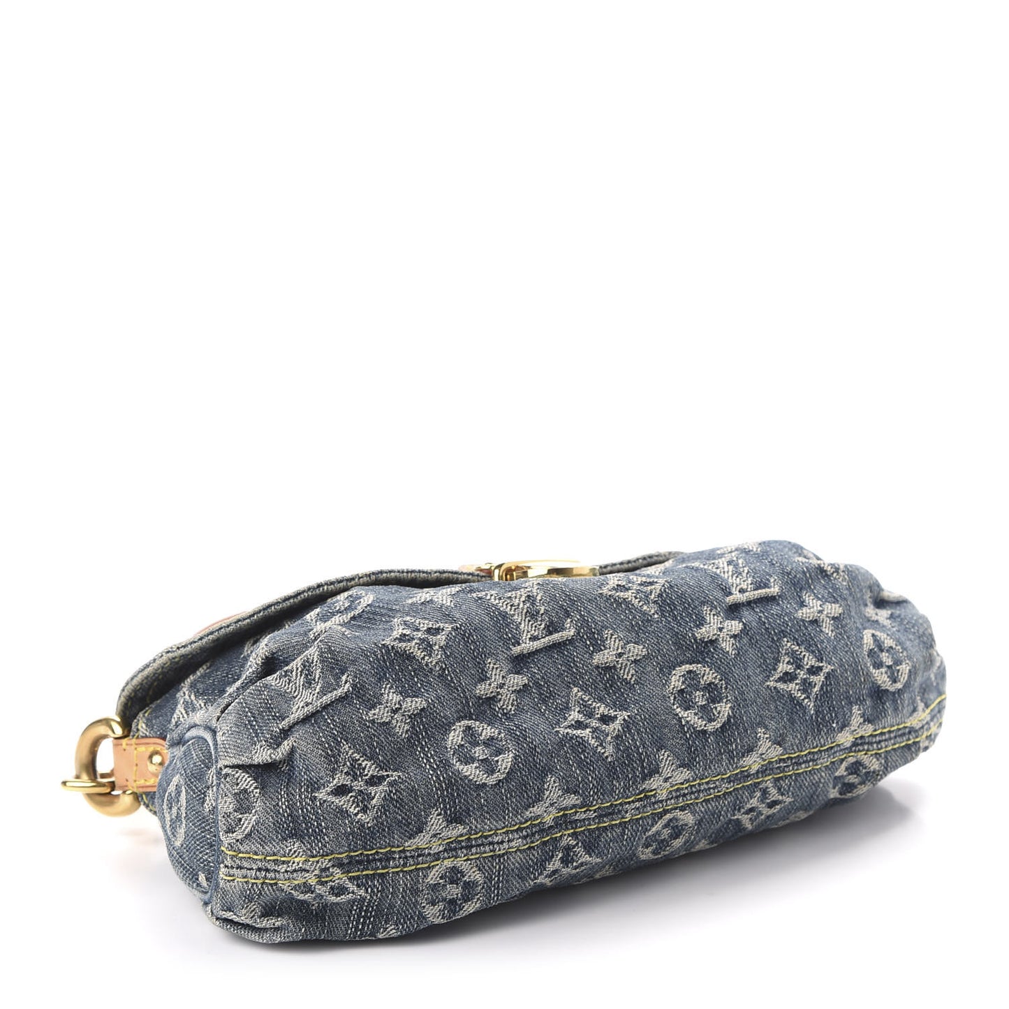 Monogram Denim Mini Pleaty Blue
