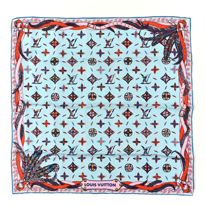 Louis Vuitton Silk Love Birds Square Scarf 70 Blue 1 of 3