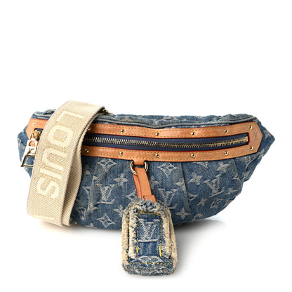 Louis Vuitton Monogram Denim High Rise Bumbag Blue 1 of 9