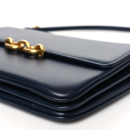 Saint Laurent Smooth Calfskin Le Maillon Satchel Deep Marine 10 of 10