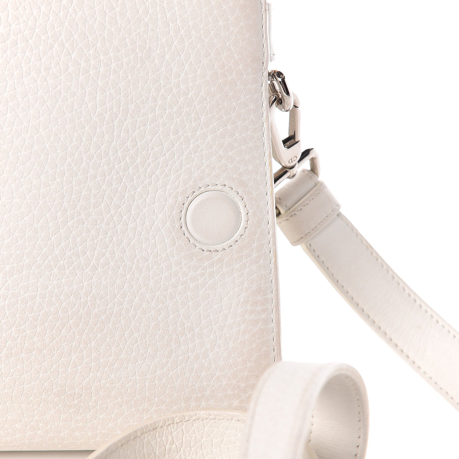 Christian Dior Grained Calfskin Mini Diorever Flap White 10 of 14