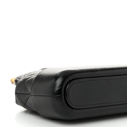 Chanel Aged Calfskin Quilted Small Gabrielle Clutch With Chain Black 10 of 11