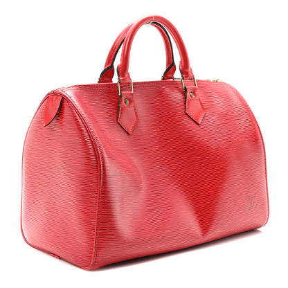 Louis Vuitton Epi Speedy 30 Castillan Red 3 of 9