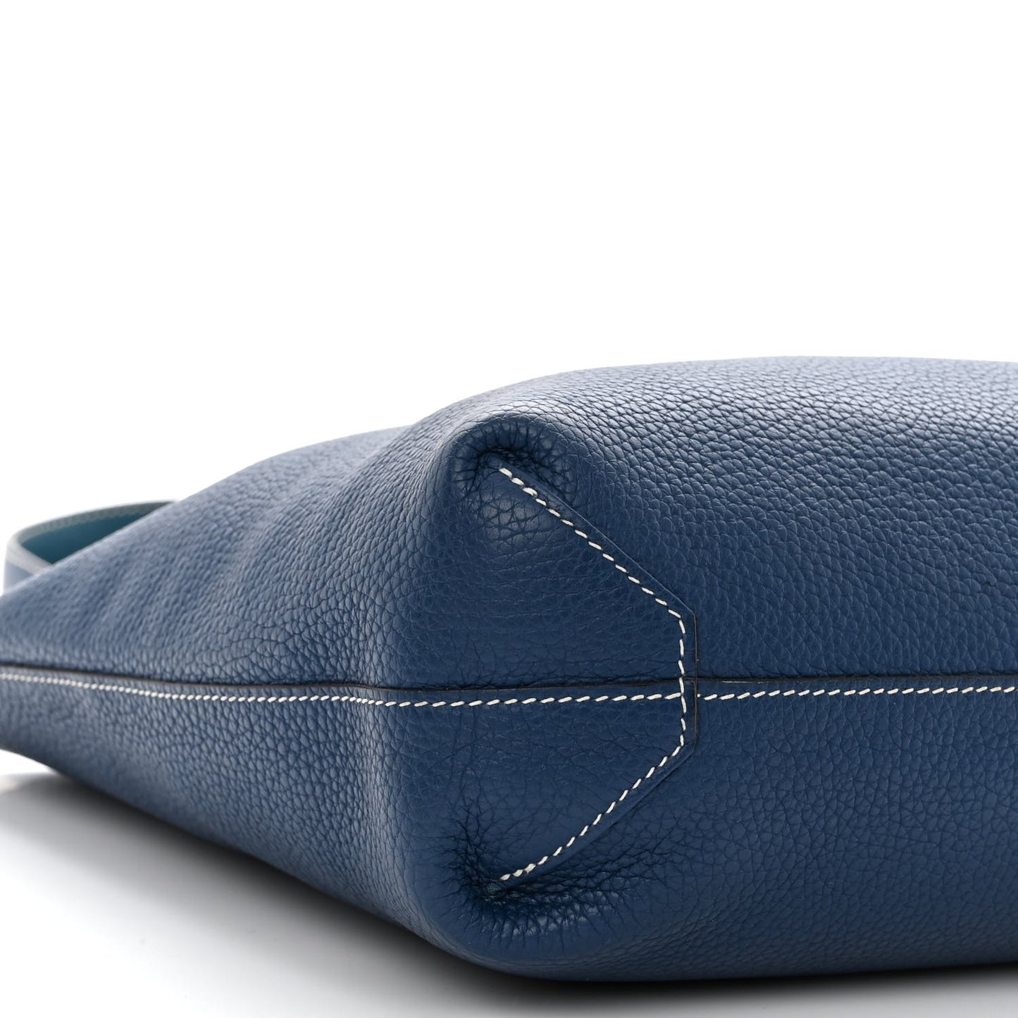 Taurillon Clemence Double Sens 36 Reversible Tote Bleu Sapphire Izmir