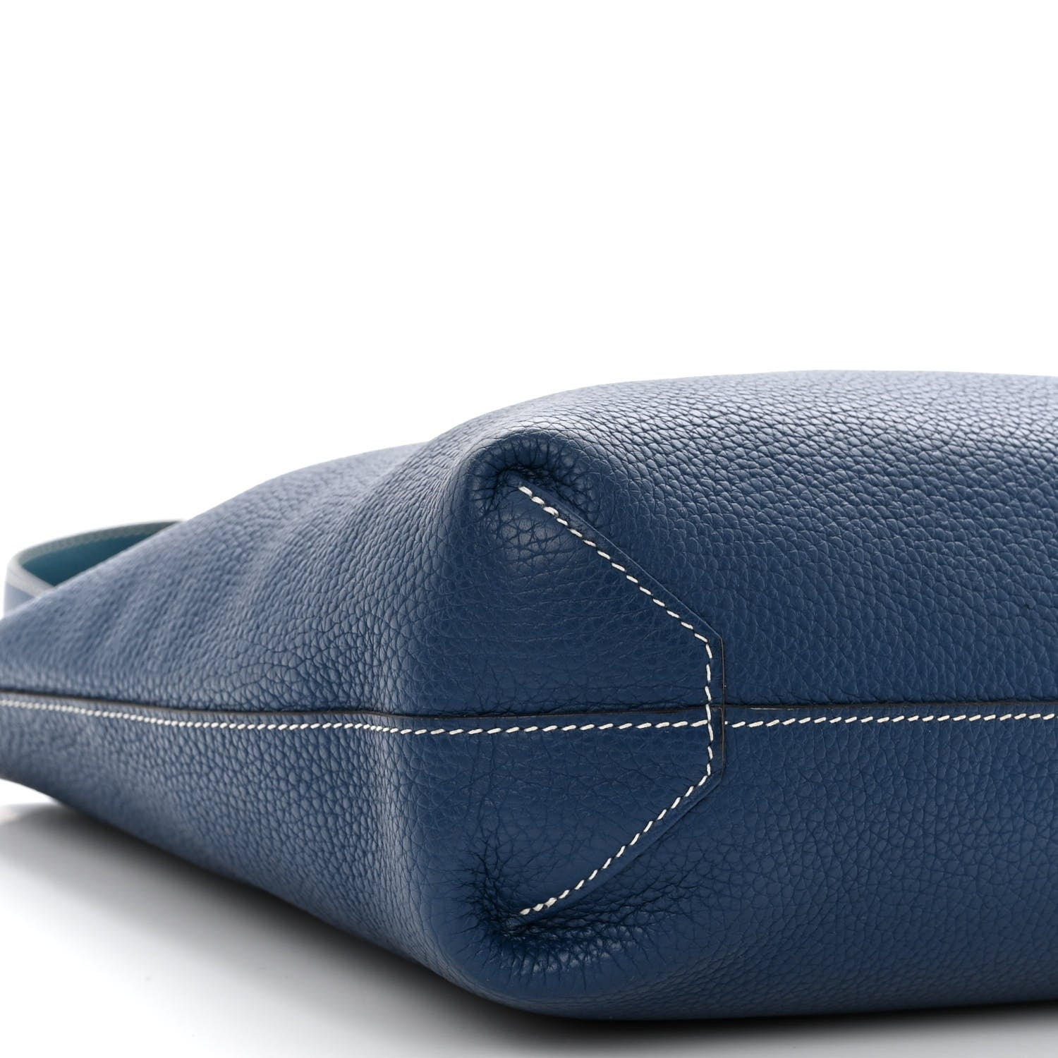 Hermes Taurillon Clemence Double Sens 36 Reversible Tote Bleu Sapphire Izmir 12 of 18