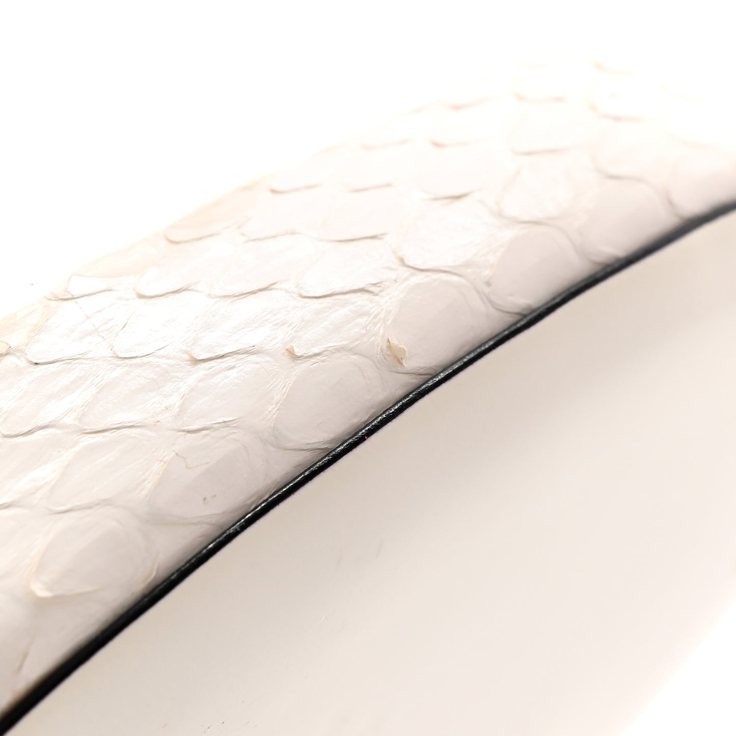 Sequin Snakeskin Sandals 39 White