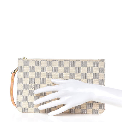 Louis Vuitton Damier Azur Neverfull MM GM Pochette 2 of 9