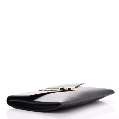 Gucci Calfskin Maxi Sylvie Clutch Black 5 of 12