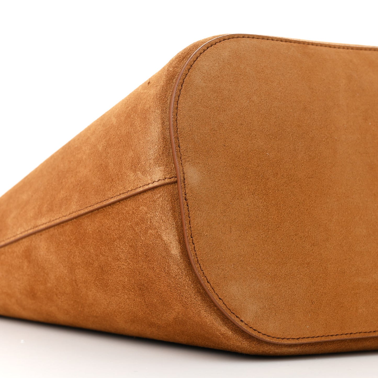 Suede Calfskin Triomphe Medium Louise Bag Pecan