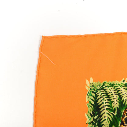Hermes Silk Equateur Scarf 90 Orange Vert Bleu 4 of 5