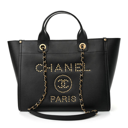 Chanel Caviar Small Studded Deauville Tote Black 1 of 10