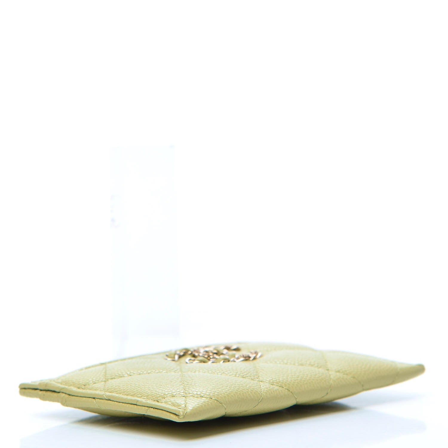 Chanel Caviar Quilted French New Wave Card Holder Light Green 4 of 9