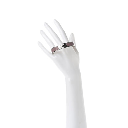 Hermes Enamel Narrow Clic Clac H Bracelet GM Dusty Rose 2 of 6
