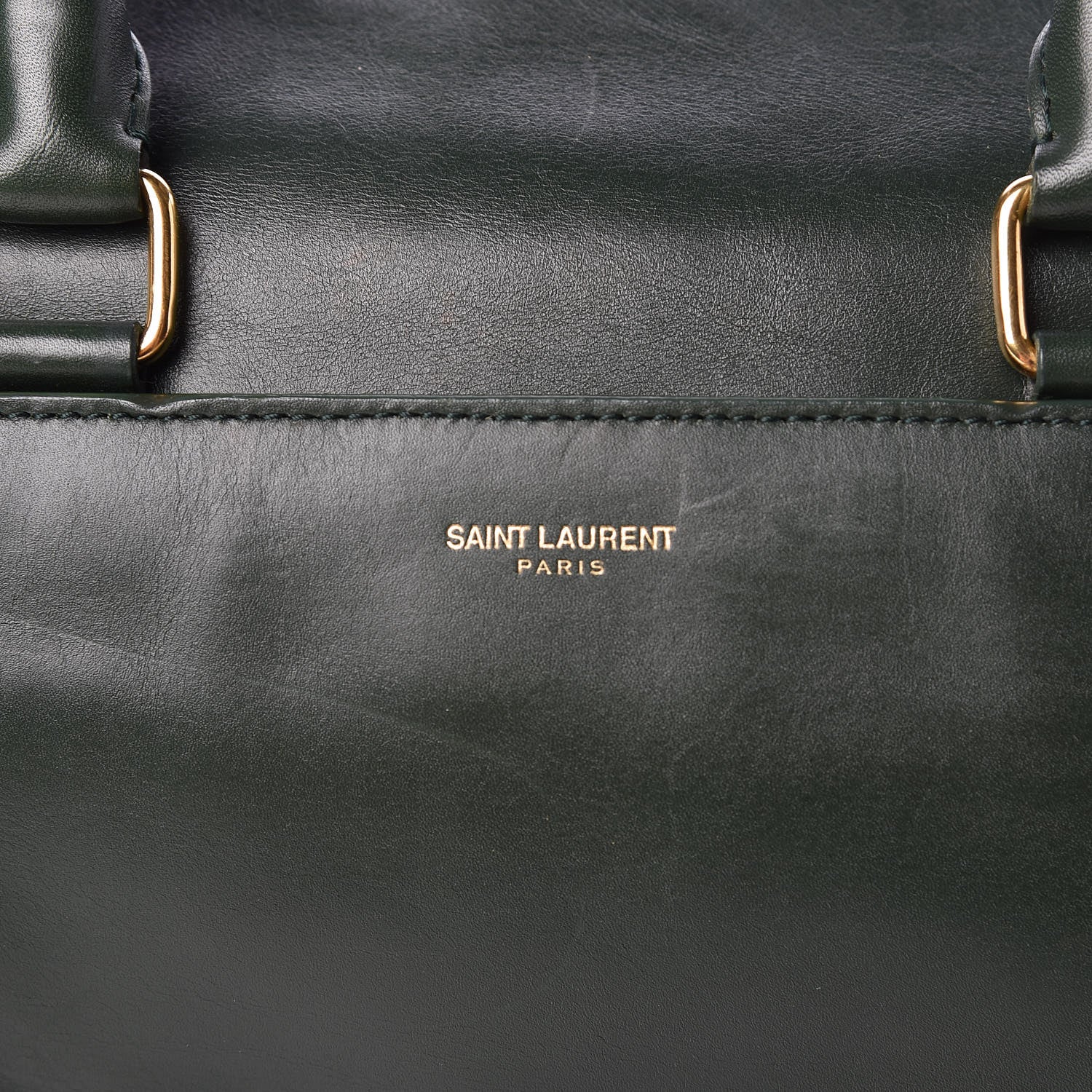 Saint Laurent Calfskin Classic Duffle 6 Green 9 of 24
